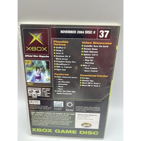 Xbox Demo Disc #37, November 2004 (Tested/Working) - Picture 2 of 7